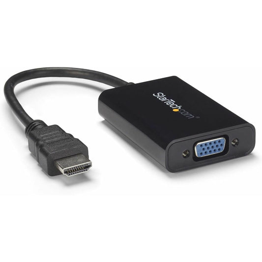 StarTech.com HD2VGAA2 HDMI to VGA Adapter – 1920x1080 – HDMI Converter with Audio Output – VGA to HDMI Monitor Adapter ,Black