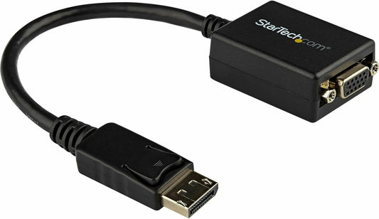 StarTech.com DisplayPort To VGA Video Adapter Converter - Active - 1080p - DP to VGA Converter (DP2VGA2) Black